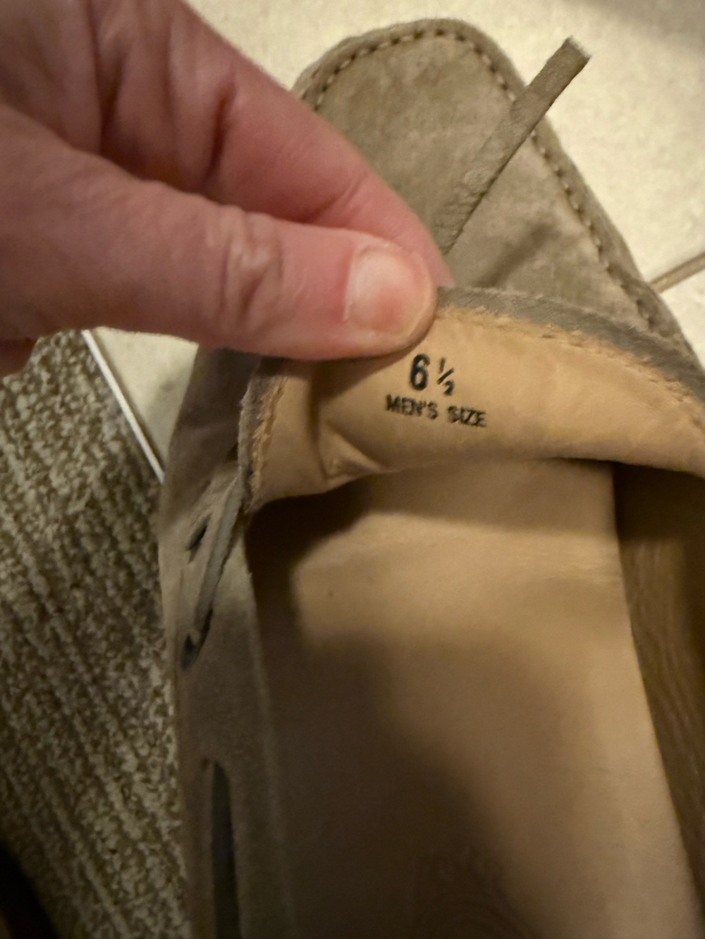 TOD'S Men’s Driving Mocassin Suede Driving Loafers in Taupe Brown Camel size 6.5 - Picture 7 of 12